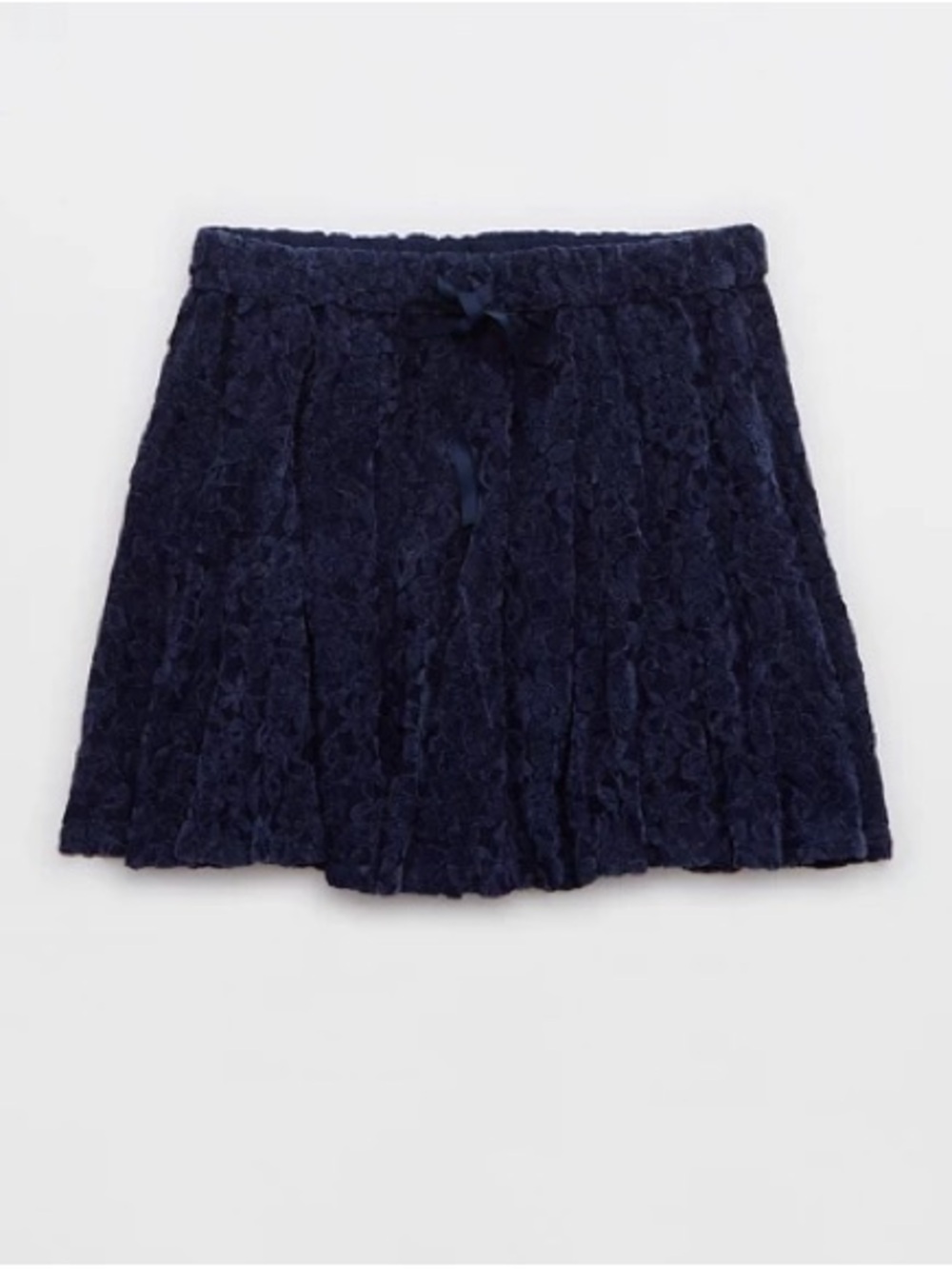 Aerie Lace Godet Skirt - Navy